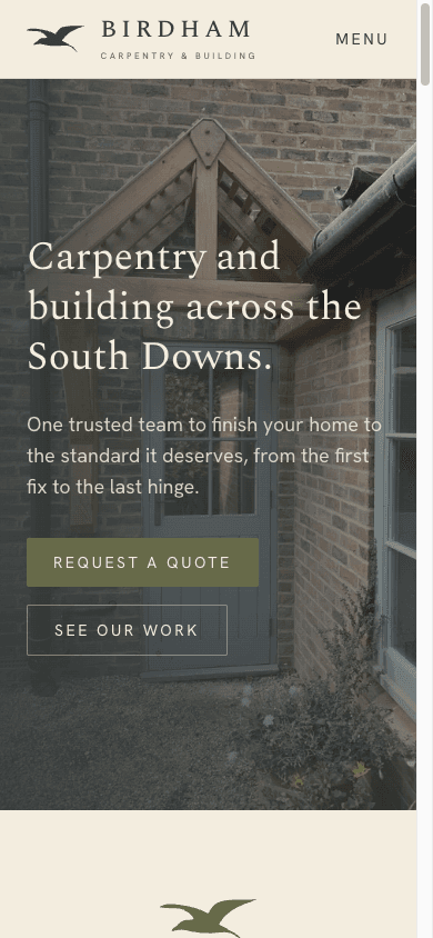 Birdham Carpentry & Building on a phone